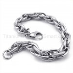 Polished Titanium Curb Link Bracelet 19214