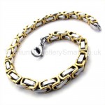 Gold Great Wall Pattern Single Folded Titanium Bracelet 19290