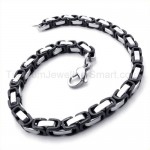 Black Great Wall Pattern Single Folded Titanium Bracelet 19291