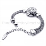 Adjustable Length Titanium Inlay Diamond Bracelet 19348