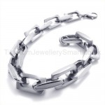Titanium Slver Box Link Bracelet 19416