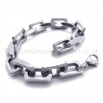 Titanium Slver Box Link Bracelet 19416