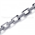 Titanium Slver Box Link Bracelet 19416