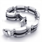 Fashion Mens Black Titanium Bracelet 19437