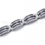 Fashion Mens Black Titanium Bracelet 19437