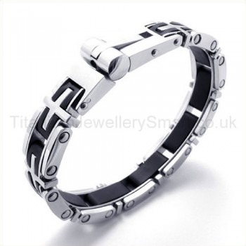 Titanium Cross Link Bracelet 19464