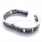 Mens Titanium Cross Patterns Bracelet 19469