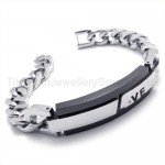 Fashion Titanium Black ID Bracelet 19587