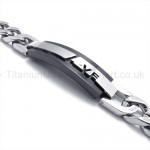 Fashion Titanium Black ID Bracelet 19587