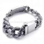 Retro Titanium Cross Mens ID Bracelet 19709