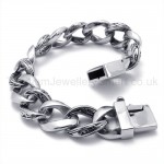 Retro Titanium Twisty Rings Link Bracelet 19712