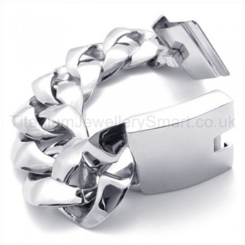 Mens Polished Titanium Bracelet 19714