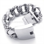 Mens Retro Titanium Grait Patterns Bracelet 19718