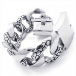 Mens Retro Titanium Grait Patterns Bracelet 19718