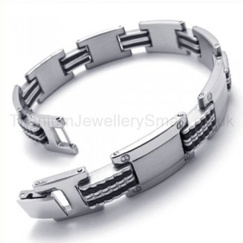 Titanium Groove Mens Bracelet 19783