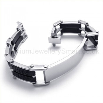 Great Wall Patterns Titanium Men's Bracelet 19785