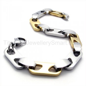 New Stylish Gold Titanium Bracelet 19787