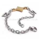 New Womens Stylish Gold Titanium Inlay Diamond Bracelet 19968