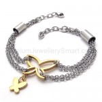 Gold Butterfly Womens Stylish Titanium Bracelet 19969