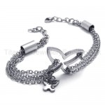 Silver Butterfly Womens Stylish Titanium Bracelet 19970