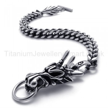 Cool Men's Dragon Titanium Bracelet 20027