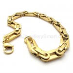 Gold Stylish Mens Titanium Bracelet 20077