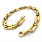 Gold Stylish Mens Titanium Bracelet 20077