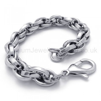 Silver Chain Titanium Bracelet 20078