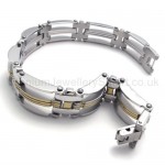 Gold Mens Fashion Titanium Bracelet 20147