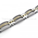 Gold Mens Fashion Titanium Bracelet 20147