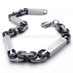 Stylish Black Chain Titanium BOX Link Bracelet 20218