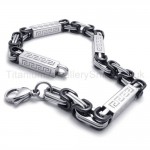 Stylish Black Chain Titanium BOX Link Bracelet 20218