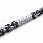 Stylish Black Chain Titanium BOX Link Bracelet 20218