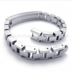 Mens Titanium Inlay Diamond Bracelet 20271