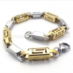 Titanium Gold  Hollow Box Link Bracelet 20276