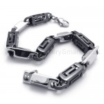 Titanium Black Hollow Box Link Bracelet 20277