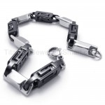 Titanium Black Hollow Box Link Bracelet 20277