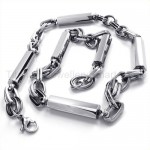 Silver Cuboids Titanium Necklace 19039