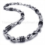 Silver Jars Fashion Mens Titanium Necklace 19042