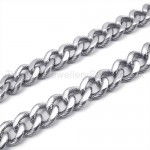 Polished Curb Mens Titanium Necklace 19215