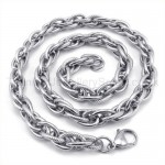 Double Link Fashion Mens Titanium Necklace 19216