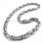 Double Link Fashion Mens Titanium Necklace 19216