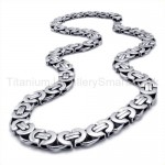 Silver Fashion Mens Titanium Necklace 19264