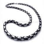 The Black Great Wall Pattern Single Layer Titanium Necklace 19288