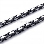 The Black Great Wall Pattern Single Layer Titanium Necklace 19288