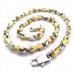 Gold Key Titanium Necklace 19403