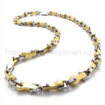 Gold Key Titanium Necklace 19403