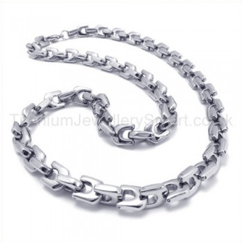 Fashion Mens Titanium U-link Necklace 19544