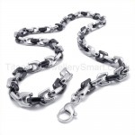 Black Fashion Mens Titanium U-link Necklace 19545