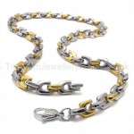 Gold Fashion Mens Titanium U-link Necklace 19546
